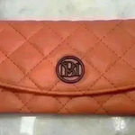 Badgley Mischka ‎ Coral Vegan Leather Quilted Slim Wallet Photo 0