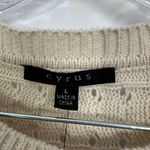 Cyrus Open Knit Cream Chunky Sweater Size Large New With Tags Photo 3