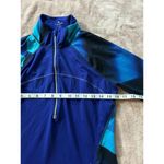 Athleta  Women's Running Half Zip Top Blue Colorblock Zip Pocket‎ Jacket Sz Small Photo 3