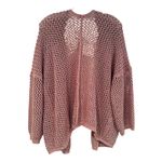 POL Crochet Open Knit Cardigan Sweater Women's Small Mauve Boho Hippie Dainty Photo 4