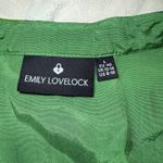 Anthropologie Emily Lovelock Green Floral Hearts Midi Dress Womens Size Large Photo 7