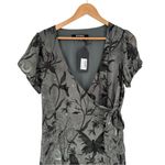 Disturbia Gloriana Floral Print Chiffon Midaxi Wrap Dress size 8 Midi Maxi NWT Gray Photo 3