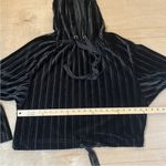Rachel Roy Velvet Hoodie Black Size Medium Photo 3
