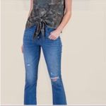 Francesca's Size Small Camouflage Tie Front Top New With Tags Green Photo 4