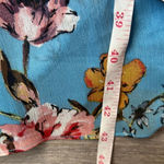 Avec Les Filles NEW  Floral Cascading Ruffle Midi Dress in Cerulean Blue Photo 11