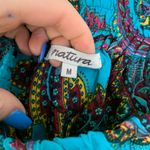 Paisley Print Women Shorts Blue Size M Photo 2