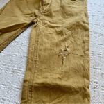 Free People Mustard Yellow Jeans Frayed Hem Photo 3