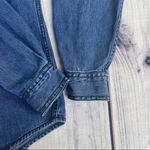 Solutions Denim Christmas Holiday Denim Button Up Shirt Embroidered Small Ugly Blue Photo 10