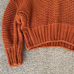 Free People MY ONLY SUNSHINE MOCK NECK SWEATER RUST ORANGE Photo 4