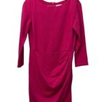 Eliza J Long Pink Sheath Dress Side Ruffle Detail Size 6 Photo 0
