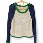 Tracy Reese Plenty  | S | Pullover Sweater Women's Ragland Green Blue Knit Photo 0