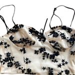 ZARA  Velvet Floral corset crop bustier corset style top medium tan and black Photo 6