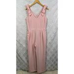 Elle Pink Sleeveless Bow Wide Leg Jumpsuit Size S Photo 3