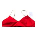 ANDIE NWT The Bells Sporty Chic Poppy Red With White Trim Bikini Top Extra Large Photo 3