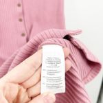 Madewell  Womens Casual Button Front Ribbed Short Sleeve Mini Dress‎ XS Rose Pink Photo 6