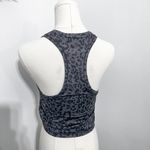 Athleta Shanti Crop Leopard Tank | Athletic Grey Crop Top Leopard Print Small Photo 6