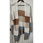 Pink Lily  Women's Striped Cable Knit Open Cardigan Sz Medium‎ Kimono Multicolor Photo 3