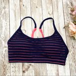 Lorna Jane Navy/Neon Perforated Sports Bra Photo 0