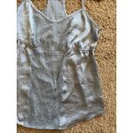 Kirra  Silver Gray Y2K Lace Racerback Babydoll Cami Tank Top Shirt Blouse Large Photo 3