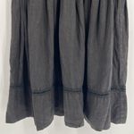 Haris Cotton 100% Linen Dress Size XS Black Crochet Trim Made in Greece Coastal Photo 3