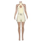 With Jean WITH JÉAN Erin Wrap Around Top, Buttercream, Medium Photo 10