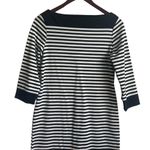 Isaac Mizrahi Women Mini Dress M Black Stripe Casual Preppy Coastal Travel Comfy Photo 4