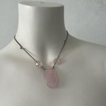 Bellagio crystals pink rose quartz choker necklace moonstone boho necklace Photo 0