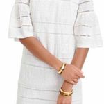 J.Crew  Anelloni White Sheath Dress Bell Sleeves Crew Neck Size 6 Photo 0