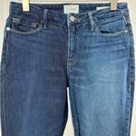 frame denim Frame Le Crop Two Toned Mini Bootcut Jeans in Blue Size 28 Photo 1