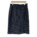 Halogen  Black & White Wool Blend Tweed Pencil Skirt Size Women's Classic 14P Photo 1