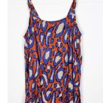CAbi Isla Cami Tank Top Style 5040 Button Front Orange Blue Printed Size Medium Photo 1