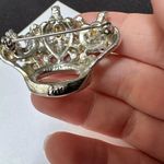 Vintage Signed Coro Rhinestone Royal Crown Brooch Pin Photo 4