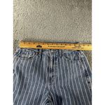 American Eagle  Mom Jeans‎ Women 4 High Rise Striped Blue Denim Pants Photo 2