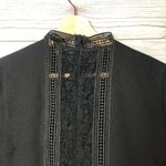 ZARA  Black Crochet Lace Short Sleeve Top S Photo 8