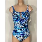 Gottex New. cheetah and snake print lace up swimsuit. MSRP $228. Size 10 Photo 7
