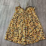 Topshop Yellow and Black Floral Mini Dress Photo 3