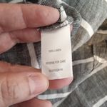 Garnet Hill  Linen Tunic Dress Gray N White Raw Hem Womens Small Photo 3