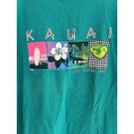 VTG 80s 90s Kauai‎ Hawaii T Shirt USA Made Single Stitch 100% Cotton Puffy Blue Size L Photo 1