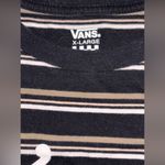 Vans women’s short sleeve t shirt striped black size XL skater emo grinder Y2K Photo 5