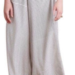 Anthropologie  Faithful The Brand Striped Wide-Leg cropped Pants size M side slit Photo 0