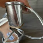 Steve Madden Luxe Metallic Block Healed Strappy Sandal Square Toe Luxe 11M Photo 6