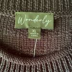 Wonderly  Women's Classic Black Rib Knit Fringe 2 Tier Hem Sleeveless Sweater Photo 9