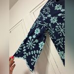 Sail To Sable  Embroidered Eyelet Dress Navy and Cerulean Blue Medium Photo 6