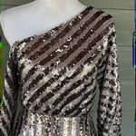 Badgley Mischka Belle by  Sequined One Shoulder Dress Photo 2