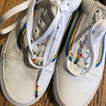 Vans Old Skool Shoe Sneaker Low top White Rainbow Pride Photo 4