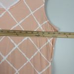 Lands' End Womens Tiered Maxi Dress Large Peach Sleeveless Window Pane Summer Photo 7