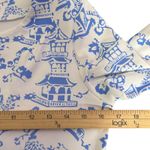 Jude Connally Megan Short Dress Chinoiserie Print Asian Artsy Size XS Blue White Photo 10