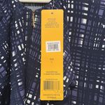Tory Burch NWT Clementine Plaid A-Line Dress Large Navy Blue Print Ruffles Photo 6