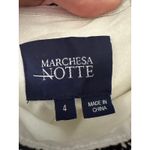 Marchesa Notte Off Shoulder Floral Lace Tiered Dress Size 4 Black Photo 5