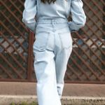 ZARA jumpsuit romper onesie denim jeans light blue Photo 3